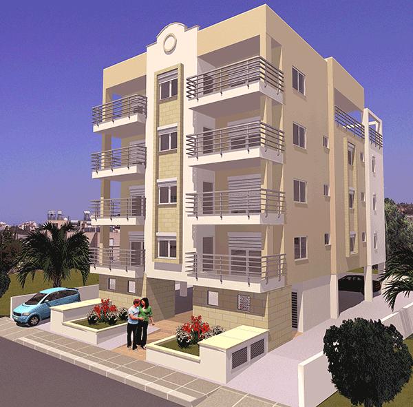 Classic style apartment building by Kouroushis and Stavrou Ltd, in Limassol, Cyprus.